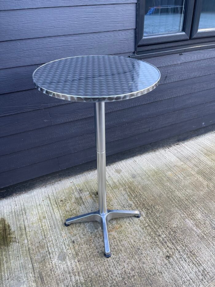 Poseur Aluminium Bar Table 60cm Top