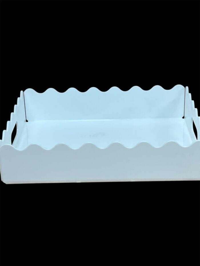 White Acrylic Food Display Tray - Image 2