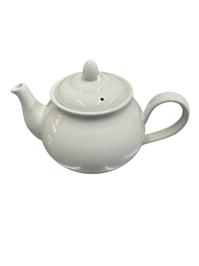 Large White Teapot- serves 5/6 cups