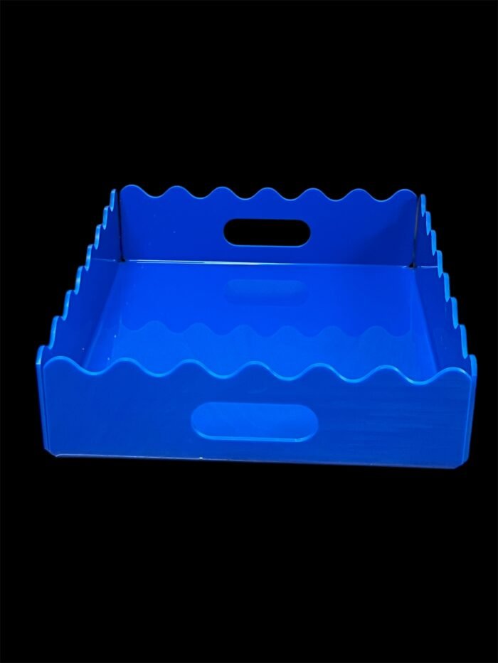 Blue Acrylic Food Display Tray