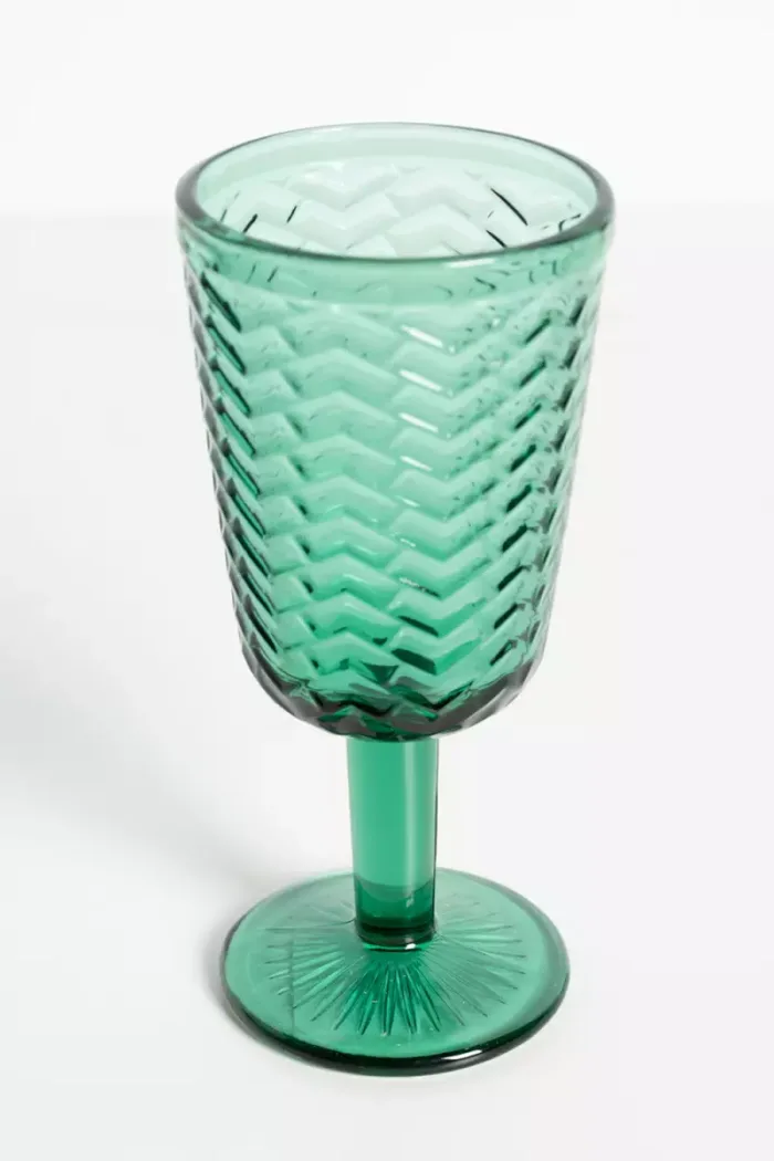 Green Vintage Wine Goblet x1