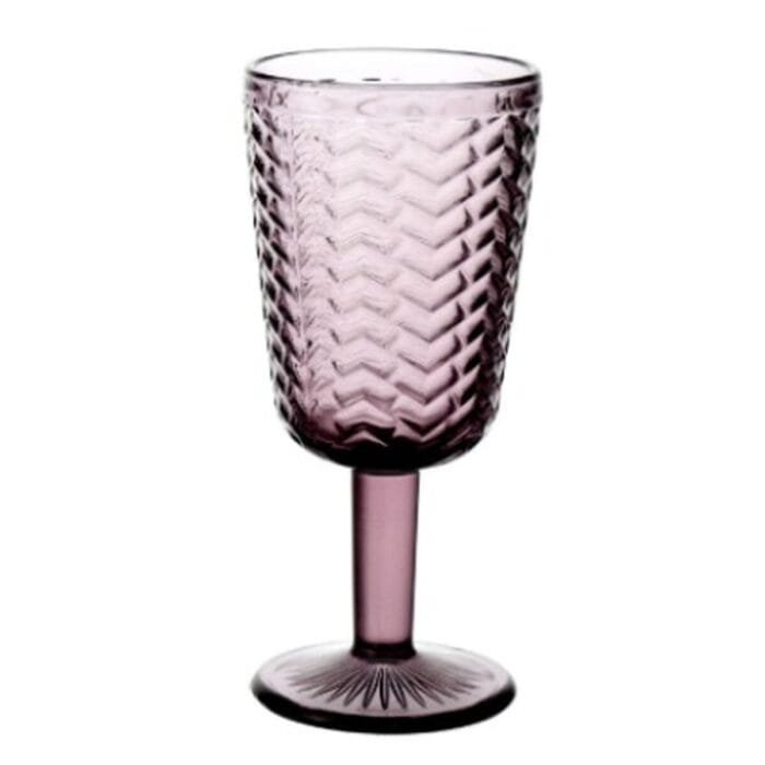 Plum/Pink Vintage Wine Goblet x1