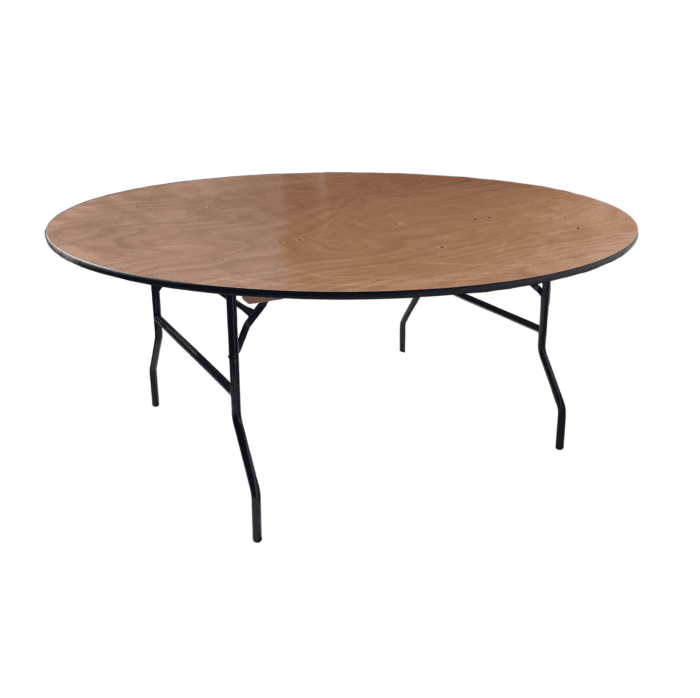 5ft Round Wooden Table